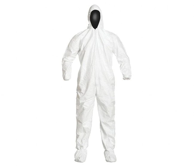 Coverall Cleanroom Coverall with Hood and Boot Covers DuPont™ Tyvek® IsoClean® 3X-Large White Disposable Sterile by Dupont Specialty Products USA LLC  ID IC105SWH3X0025CS